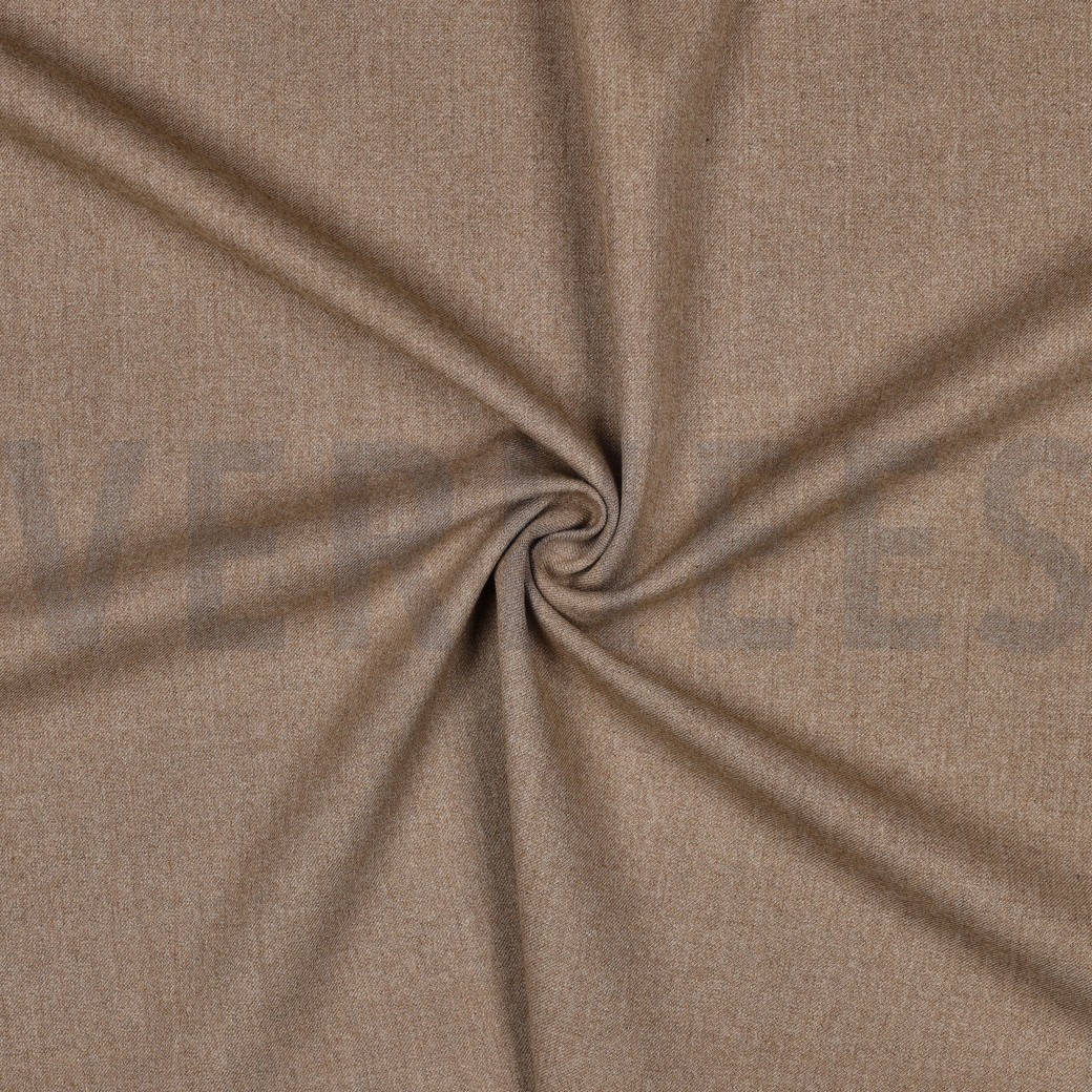 VISKOSE GABARDINE ANGERAUT STRETCH SAND MELIERT #7