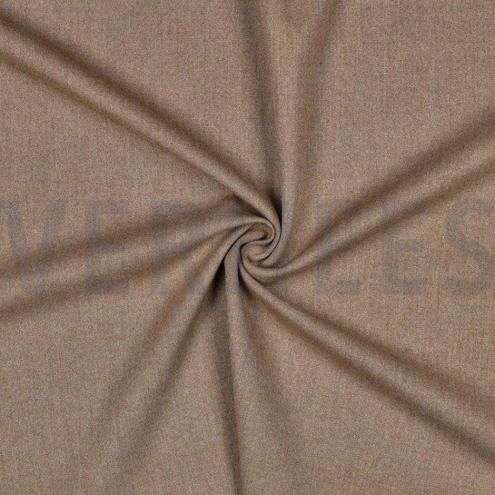 VISKOSE GABARDINE ANGERAUT STRETCH SAND MELIERT #7