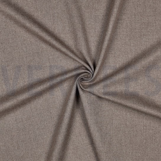 VISKOSE GABARDINE ANGERAUT STRETCH TAUPE MELIERT #7