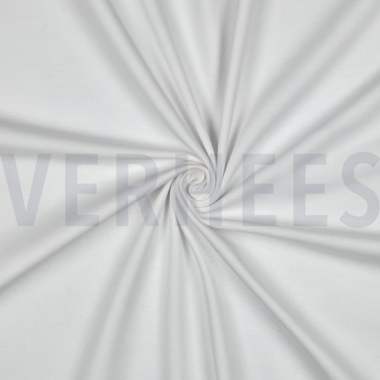 BAUMWOLL JERSEY INTERLOCK GOTS WEISS #7