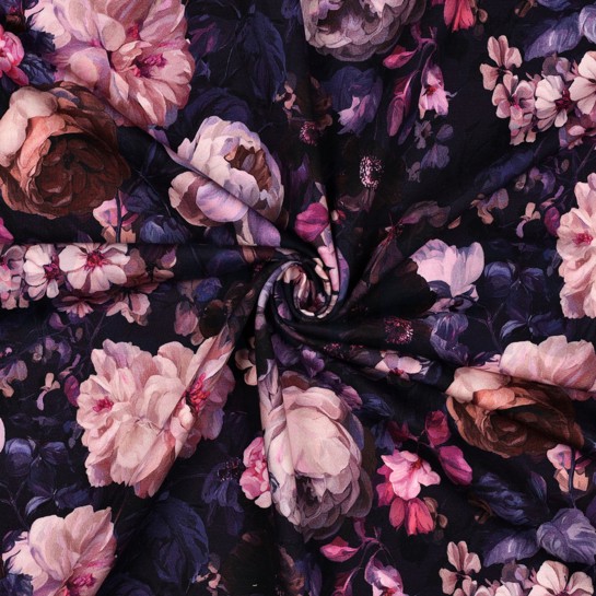 SWEAT DIGITAL BLUMEN MARINEBLAU #7