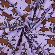 FEIN GEWEBTE BAUMWOLLPOPELINE BLUMEN BRAUN/LILA (thumbnail) #3