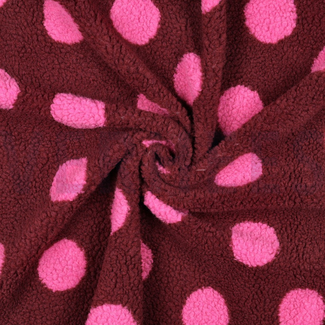 TEDDY JACQUARD PUNKTE BORDEAUXROT #7