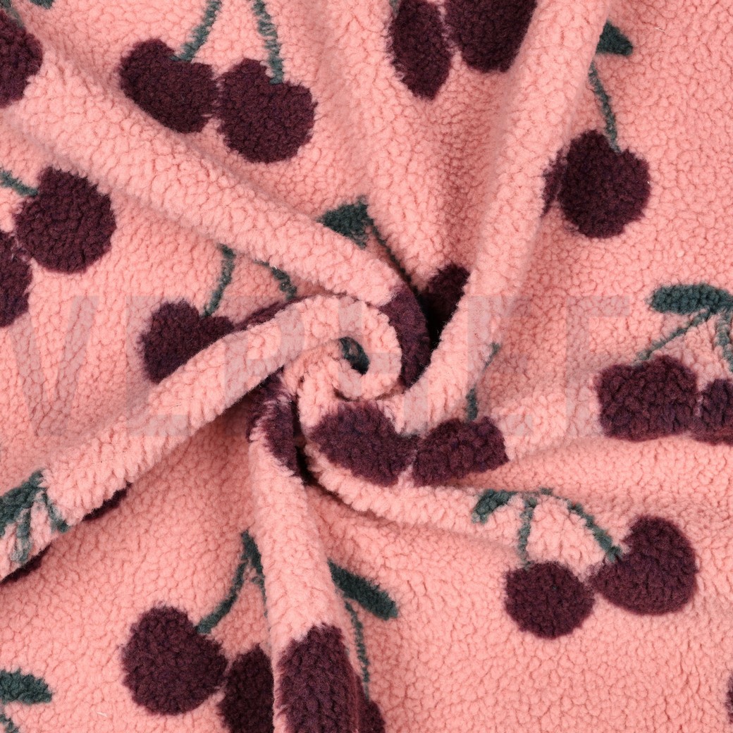 TEDDY JACQUARD CHERRIES MAUVE #7