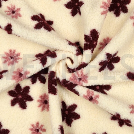 TEDDY JACQUARD BLUMEN GEBROCHEN WEISS #7