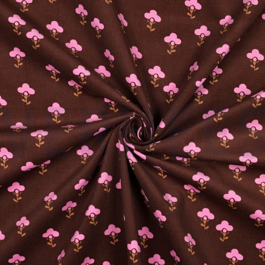 FEINCORD BLUMEN BRAUN #7