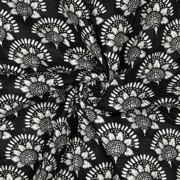 BAUMWOLLE VOILE GESTEPPT BLUMEN SCHWARZ (thumbnail) #3