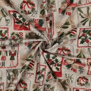 TOILE DÉCORATION LIN LOOK DIGITAL NOËL NATUREL (thumbnail) #3