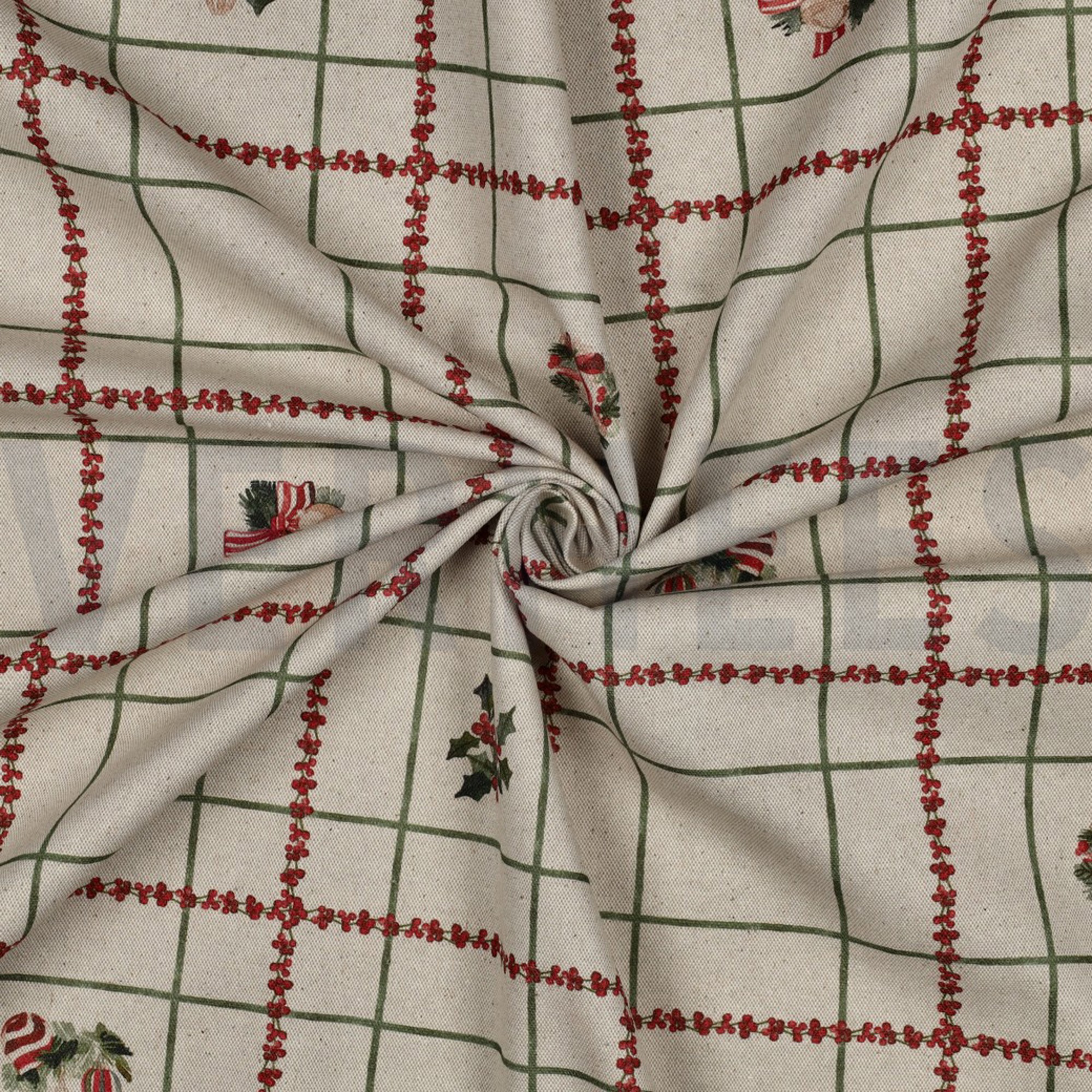 TOILE DÉCORATION LIN LOOK DIGITAL NOËL NATUREL (high resolution) #3