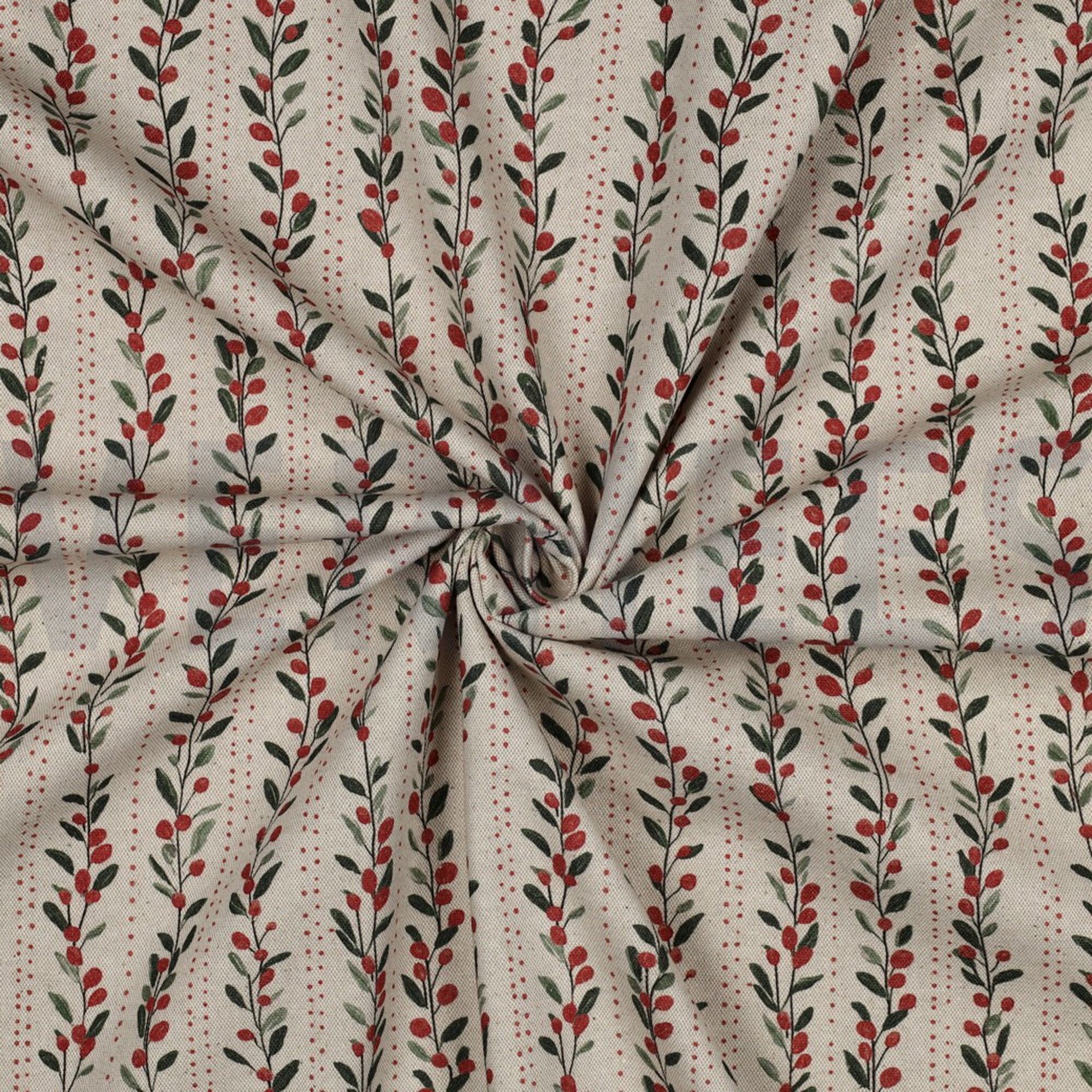 TOILE DÉCORATION LIN LOOK DIGITAL NOËL NATUREL (high resolution) #3