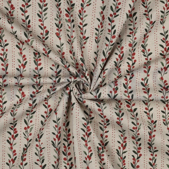 TOILE DÉCORATION LIN LOOK DIGITAL NOËL NATUREL #7