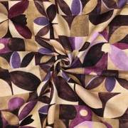 CANVAS SLUB DIGITAL ABSTRACT AUBERGINE (thumbnail) #3