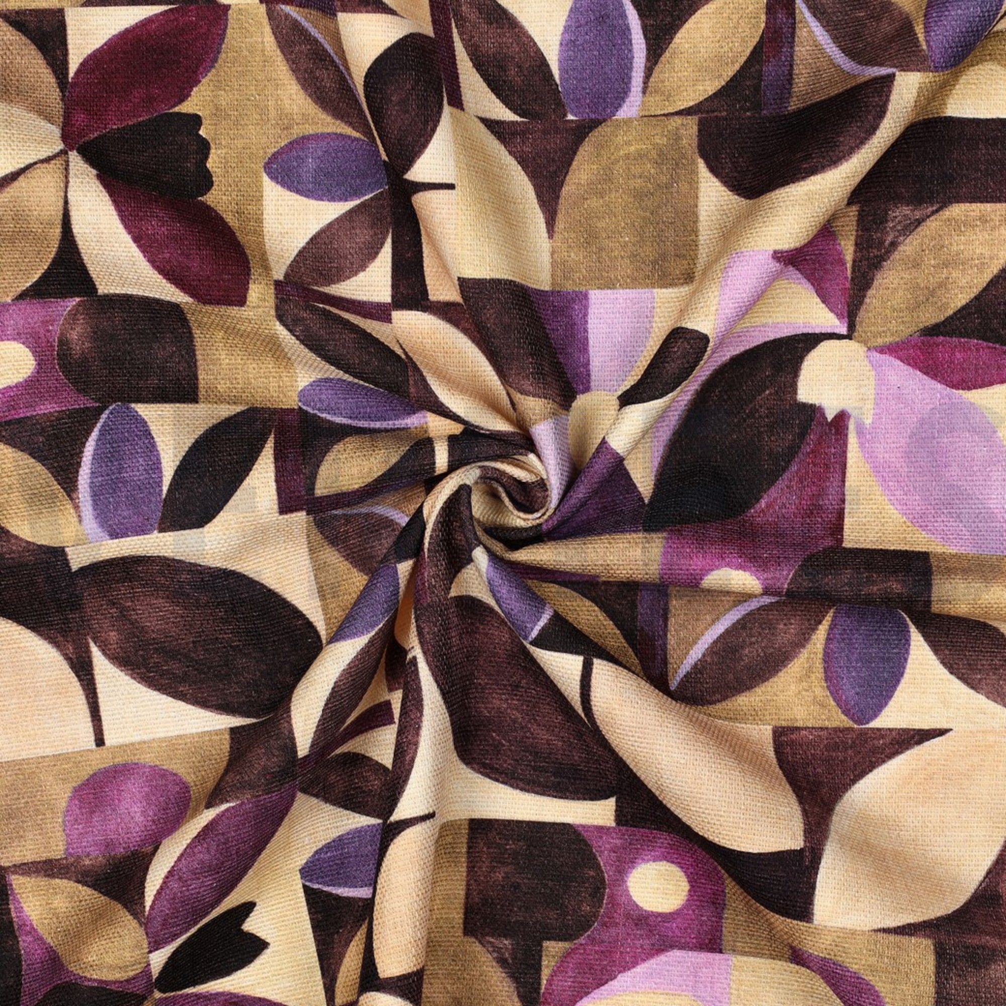 CANVAS SLUB DIGITAL ABSTRACT AUBERGINE (high resolution) #3