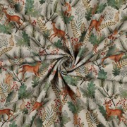 TOILE DÉCORATION LIN LOOK DIGITAAL ANIMAUX DE LA FORÊT LIN (thumbnail) #3