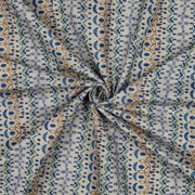 CANVAS LINEN LOOK DIGITAL FLOWERS BLUE (thumbnail) #3