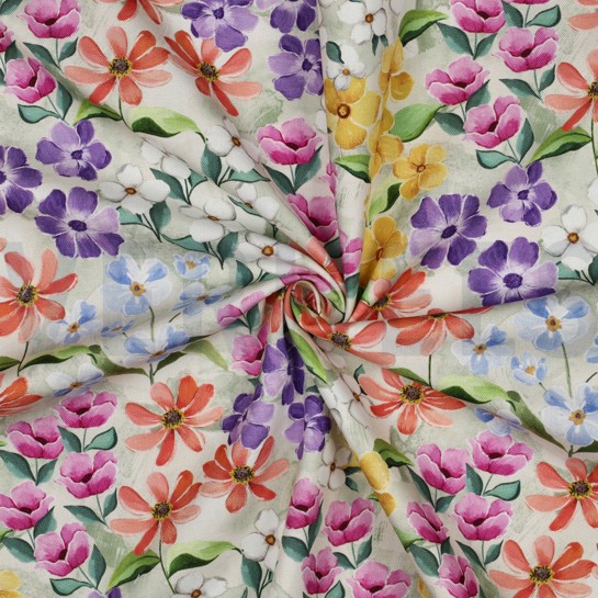 TOILE DÉCORATION FLEURS MULTICOLORE #7