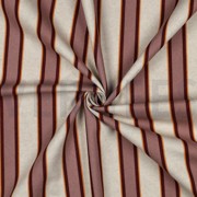 TOILE DÉCORATION LIN LOOK RAYURES MAUVE (thumbnail) #3