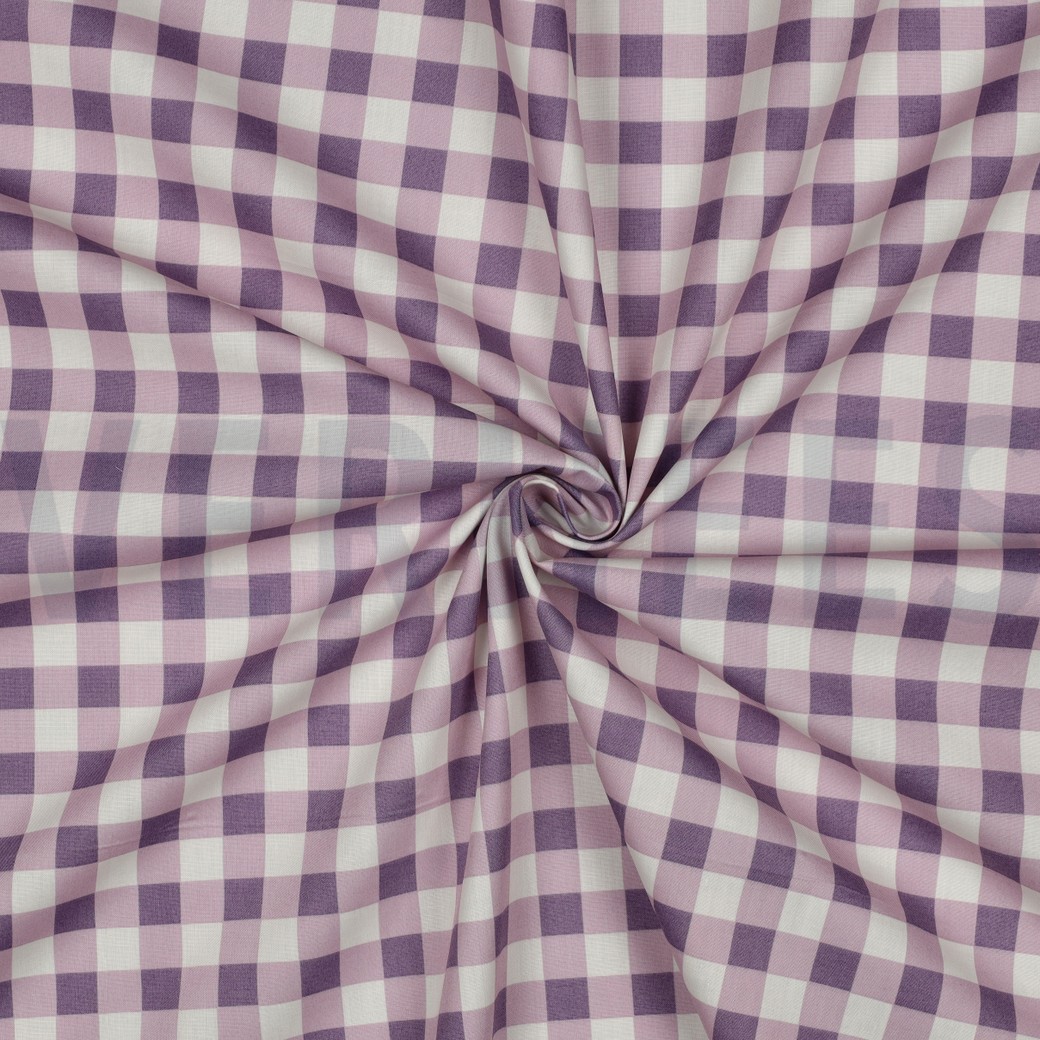 FINE POPLIN MATCHA & CHECKS LILAC #7