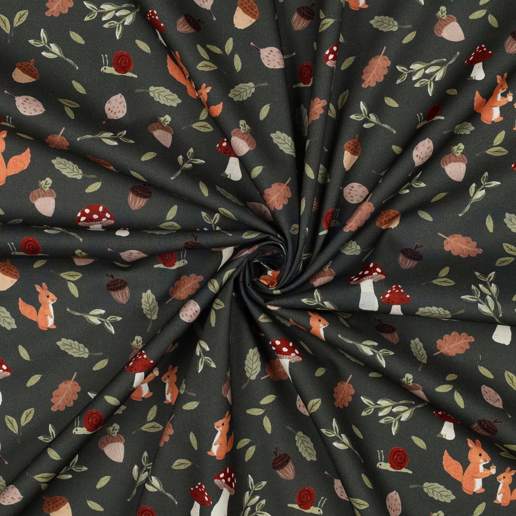 FINE POPLIN DIGITAL AUTUMN ARMY GREEN #7