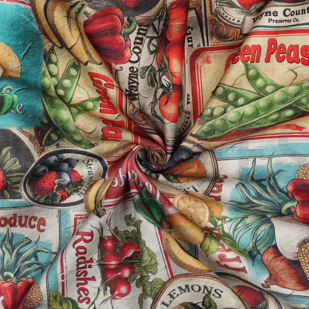 TOILE DÉCORATION DIGITAL LÉGUMES MULTICOLORE #7