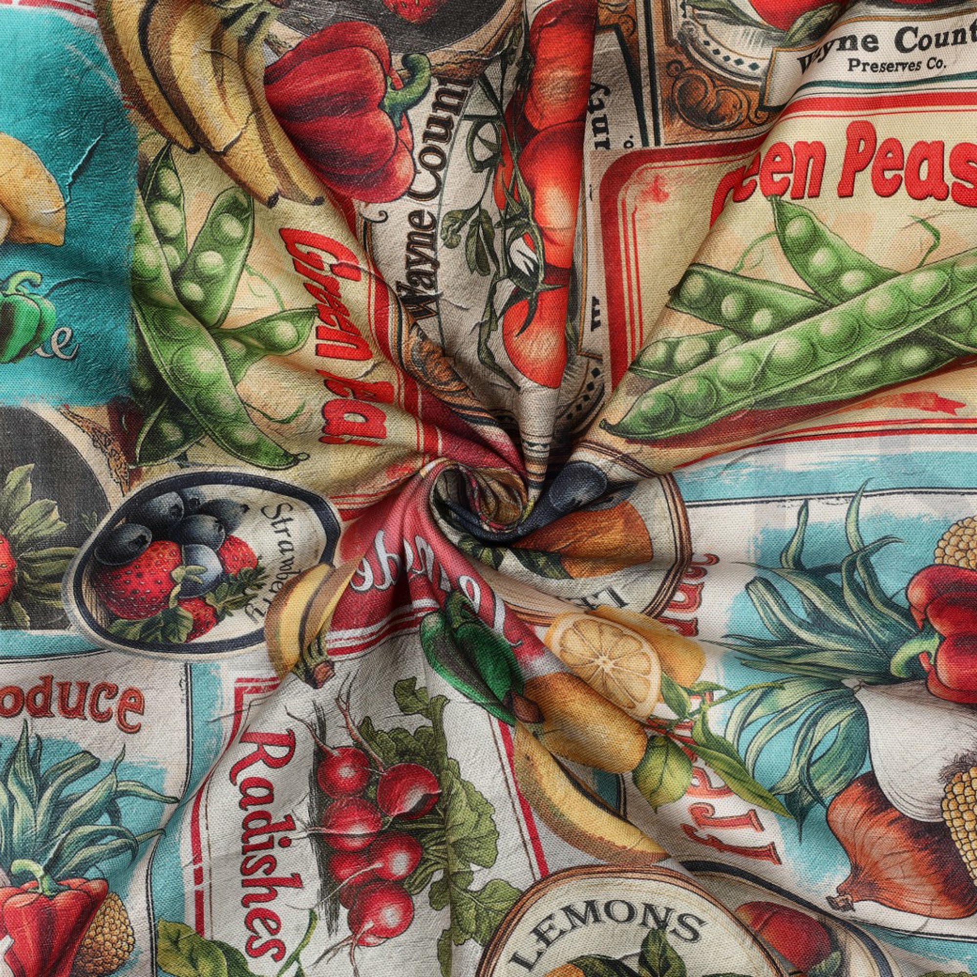 TOILE DÉCORATION DIGITAL LÉGUMES MULTICOLORE (high resolution) #3