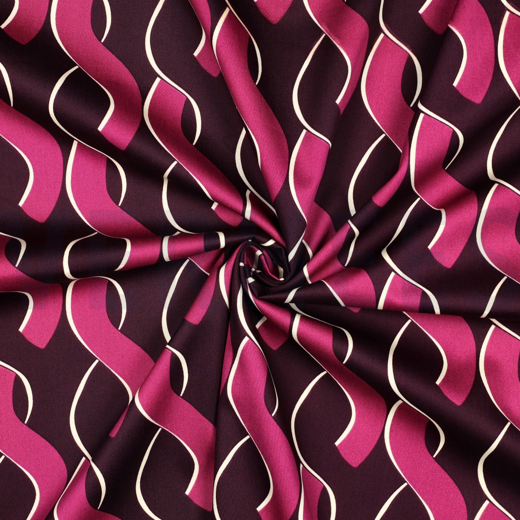 COTTON SATIN ABSTRACT PURPLE #7