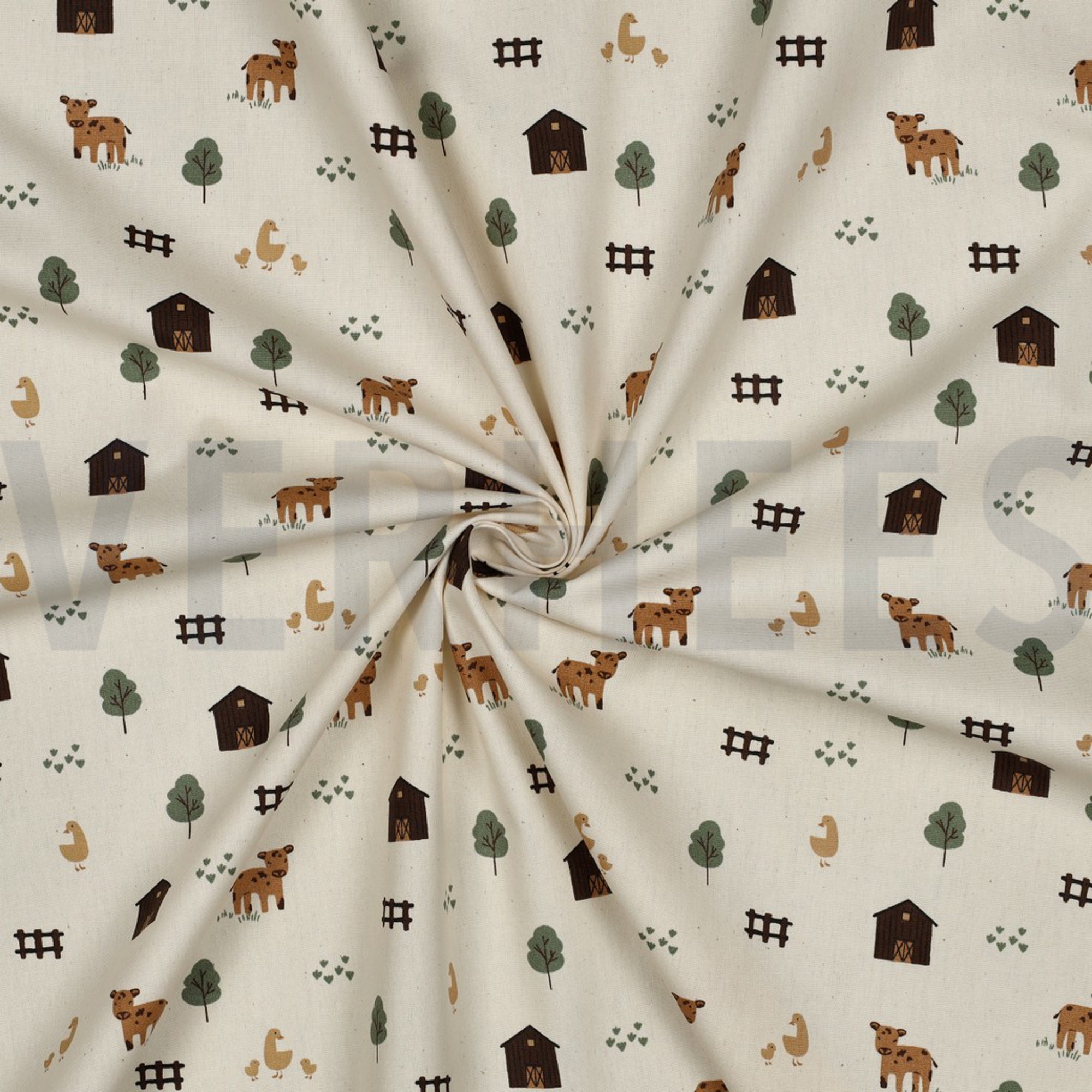 BAUMWOLLE POPELINE GOTS NATUR BAUERNHOFTIERE NATUR (high resolution) #3