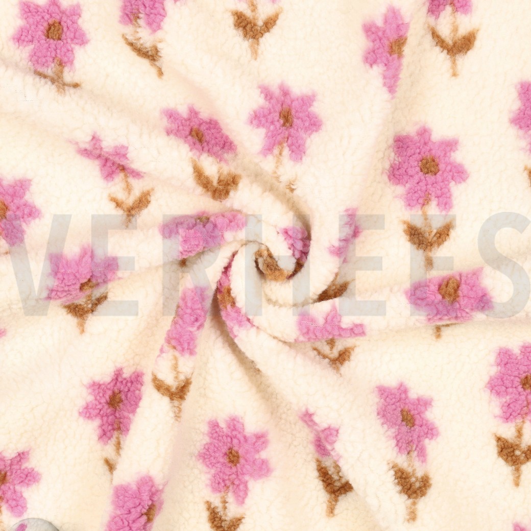TEDDY JACQUARD BLOEMEN NATUREL #7