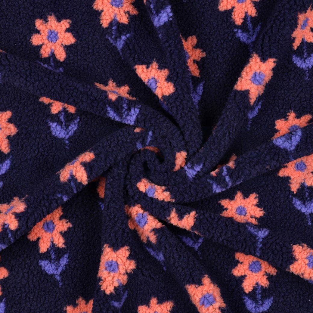 TEDDY JACQUARD FLOWERS NAVY #7