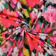 FRENCH TERRY DIGITAL FLOWERS PINK (thumbnail) #3