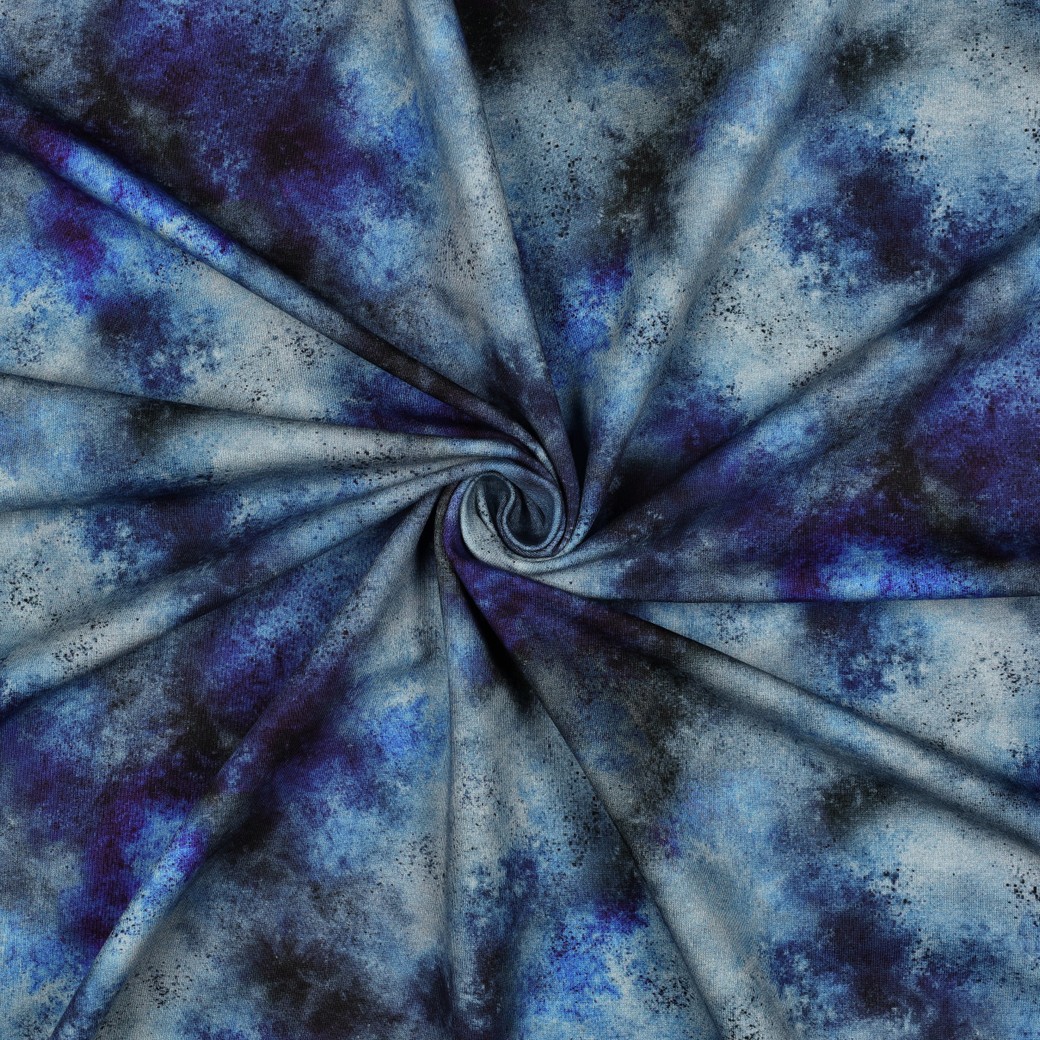 FRENCH TERRY DIGITAL TIE-DYE BLUE #7