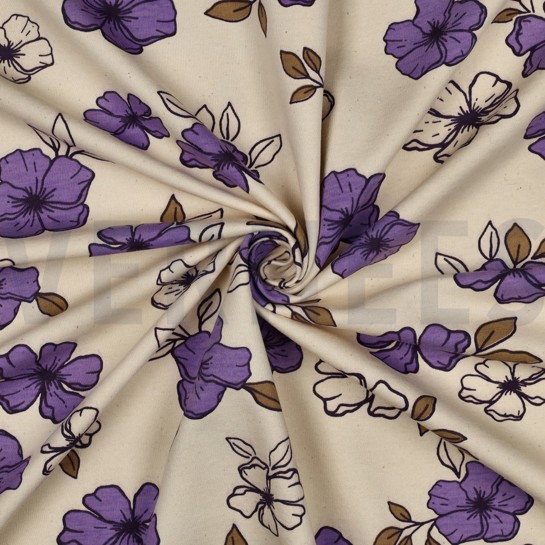 SWEAT NATURALS BLUMEN NATUR/LILA #7