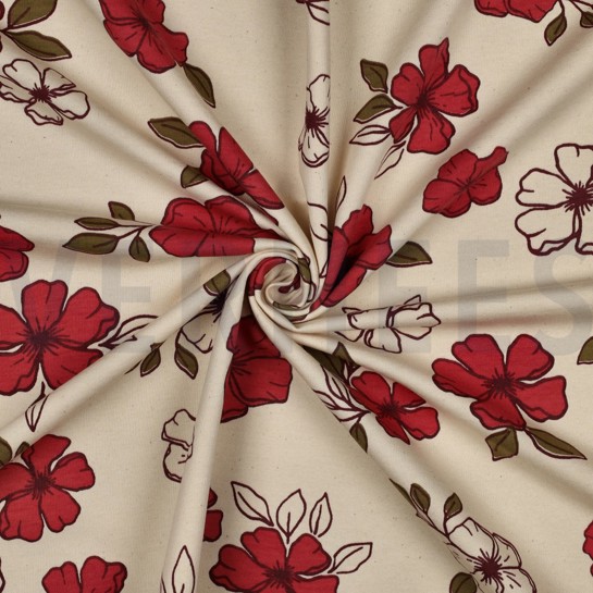 SWEAT NATURALS BLUMEN NATUR/ROT #7