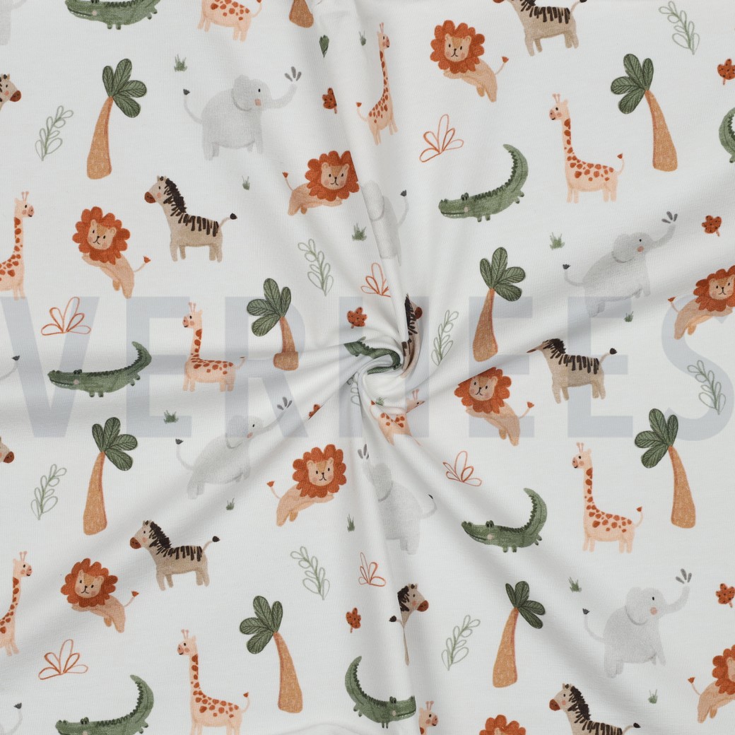 JERSEY DIGITAL SAFARI ANIMALS WHITE #7