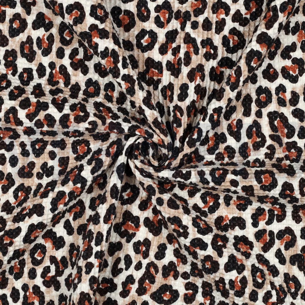 COTTON WAFFLE DIGITAL ANIMAL SKIN NATURAL #7