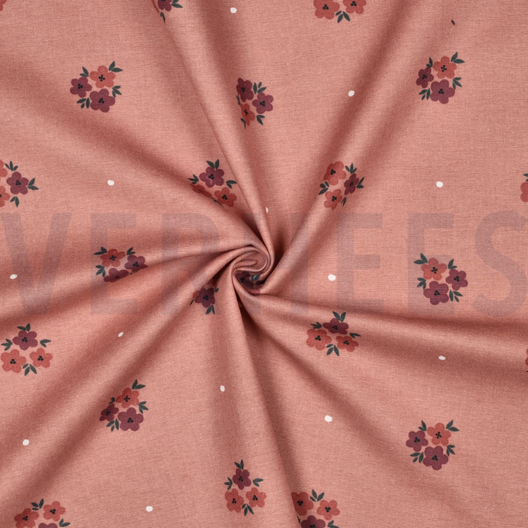 FLANELLE FLEURS PÊCHE #7