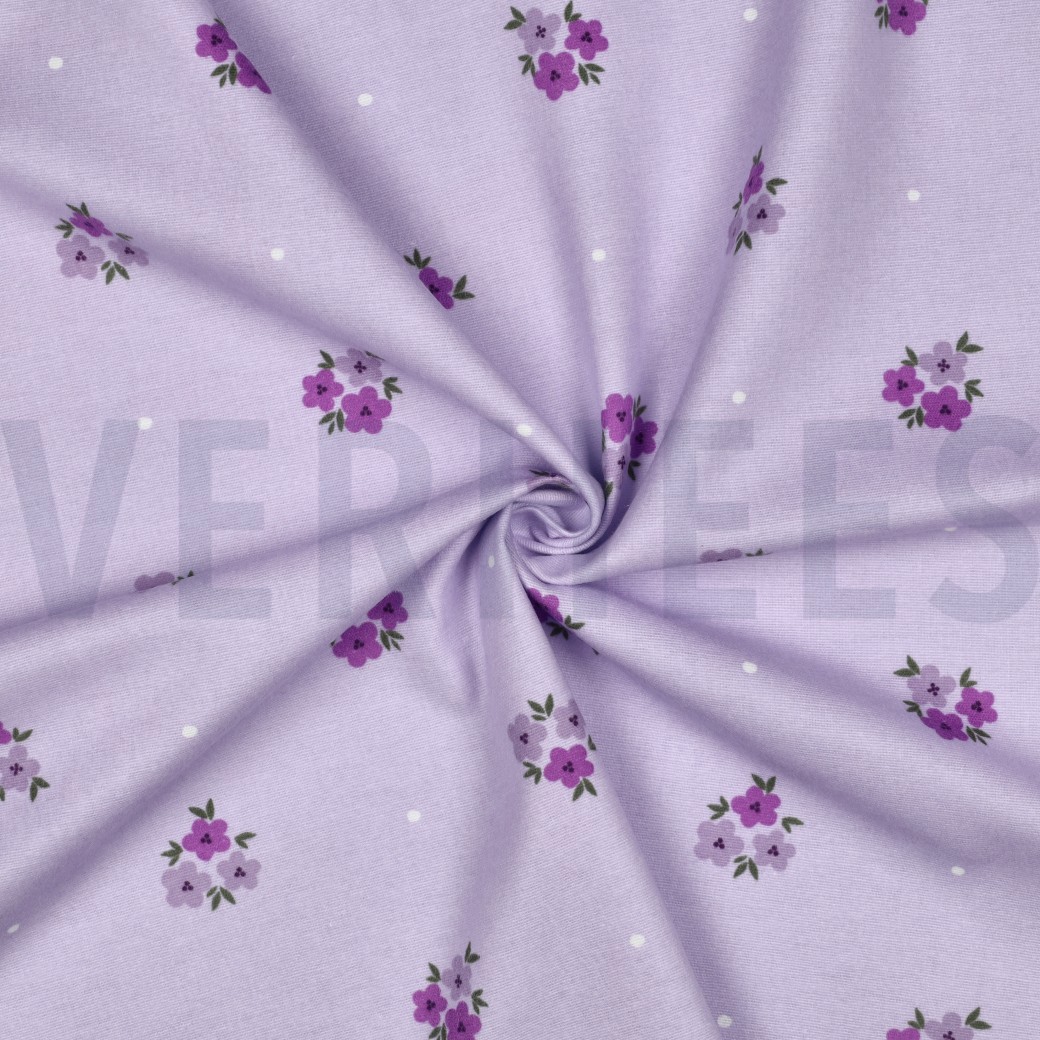 FLANELLE FLEURS VIOLET #7