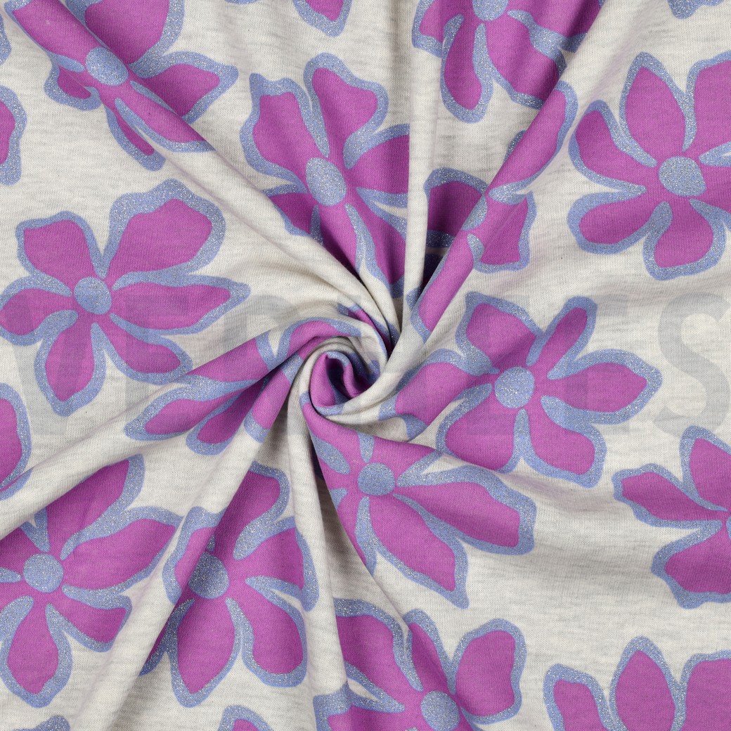 SWEAT MÉLANGE PAILLETTES FLEURS BLANC #7