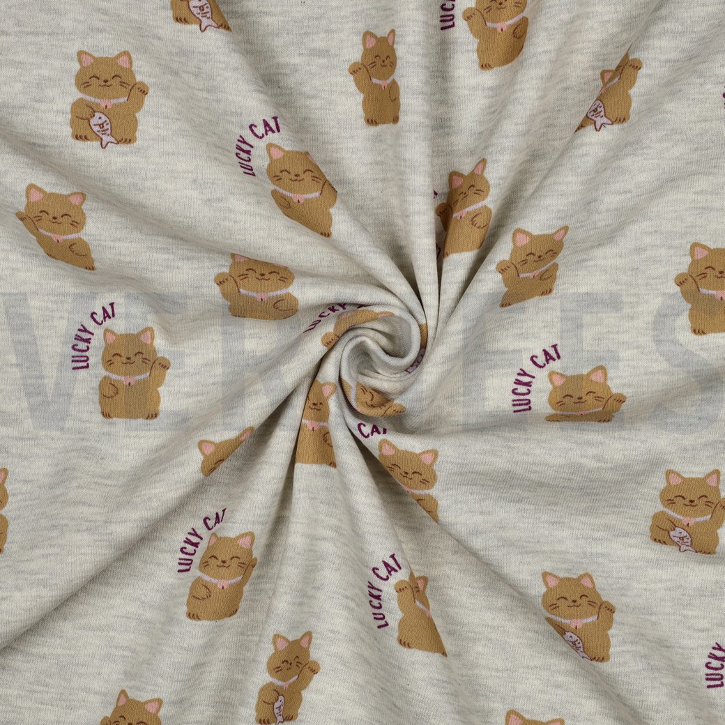SWEAT MELANGE LUCKY CATS OFF WHITE #7
