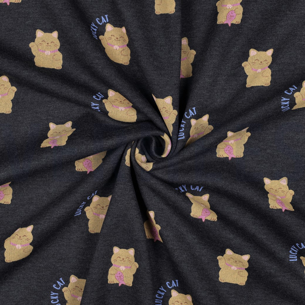 SWEAT MELANGE LUCKY CATS NAVY #7