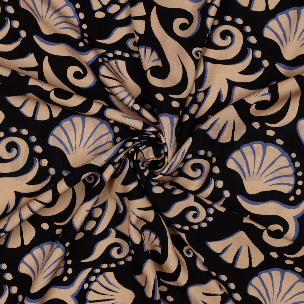 VISCOSE RADIANCE ABSTRACT ZWART #7