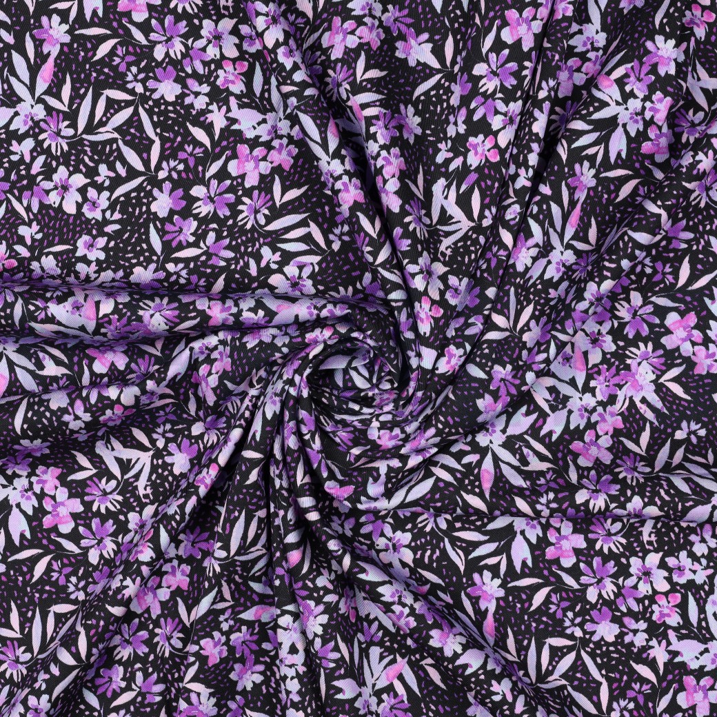 VISCOSE ROSELLA STRETCH DIGITAAL BLOEMEN PAARS #7