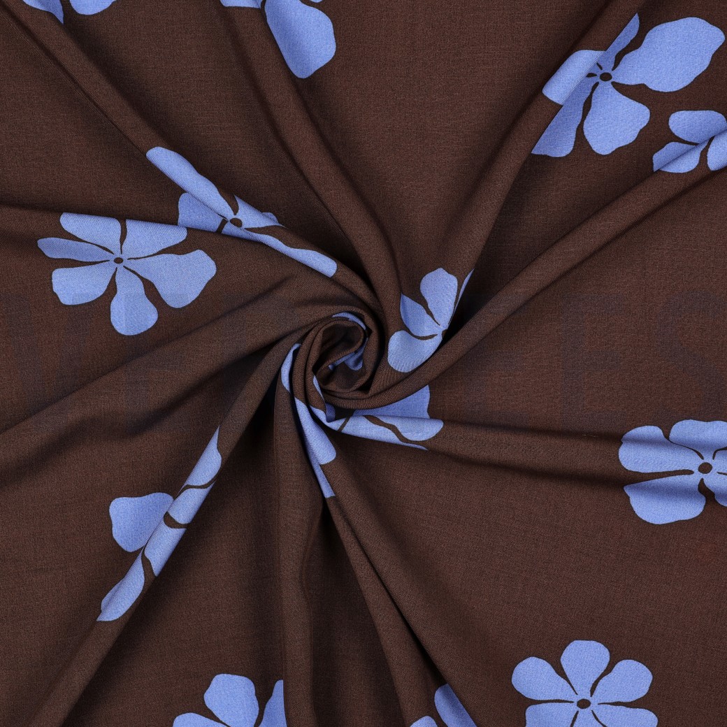 LENZING™ ECOVERO™ BLUMEN DUNKELBRAUN #7