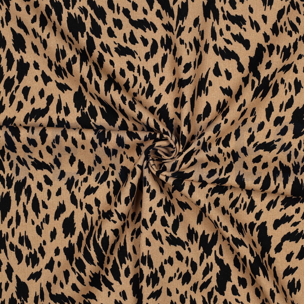 LINNEN VISCOSE DIERENHUID CAMEL #7