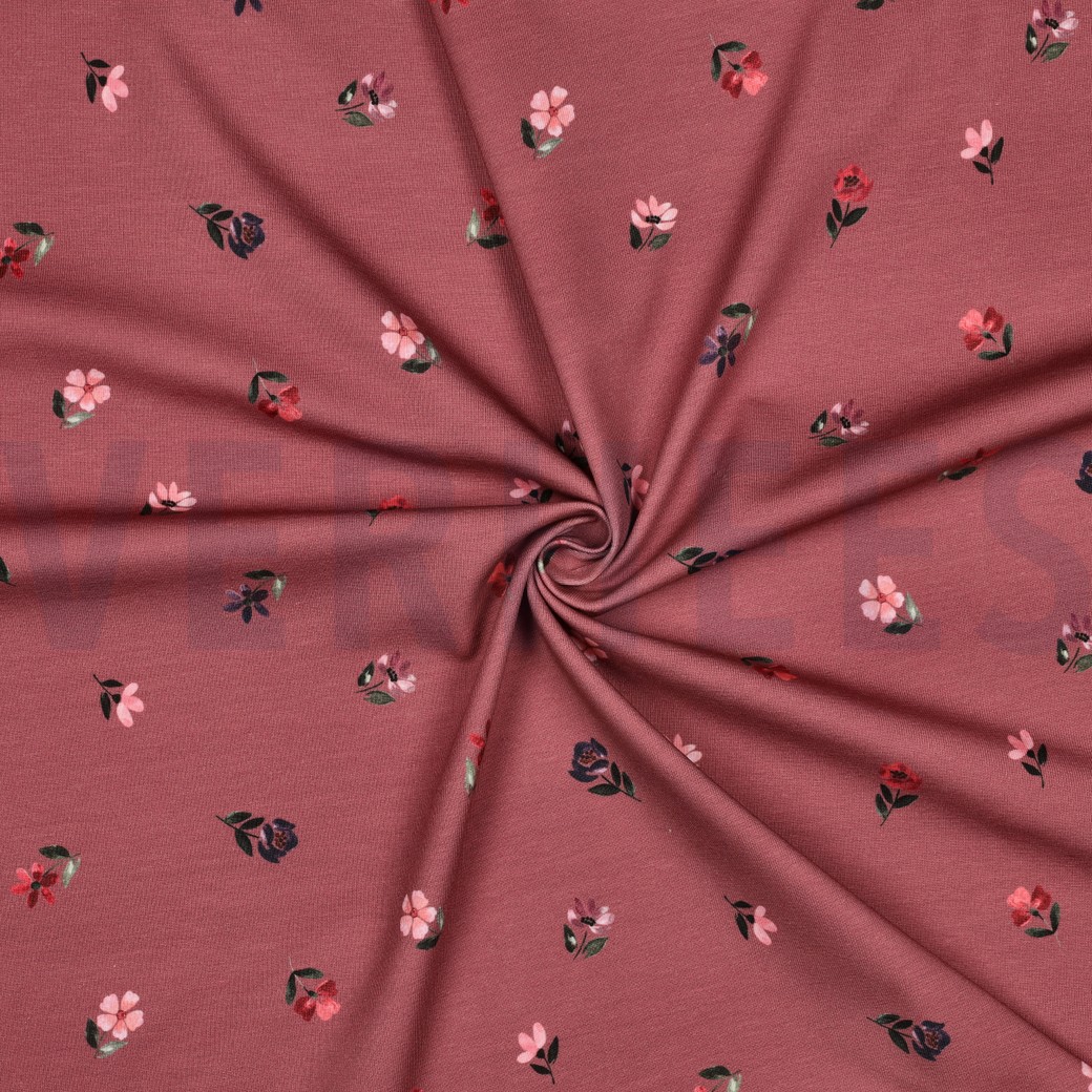 JERSEY GOTS DIGITAL FLOWERS MAUVE #7
