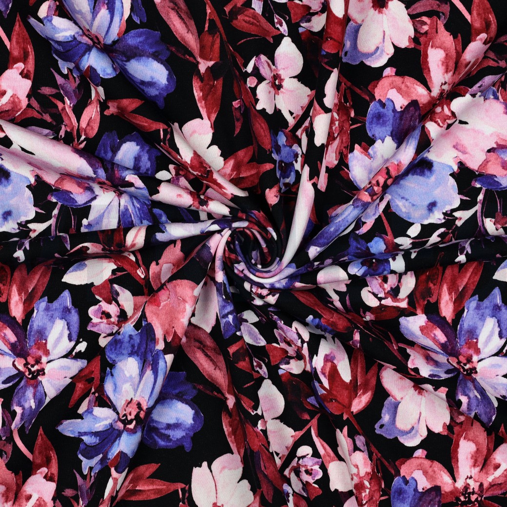 SWEAT DIGITAL FLEURS NOIR #7