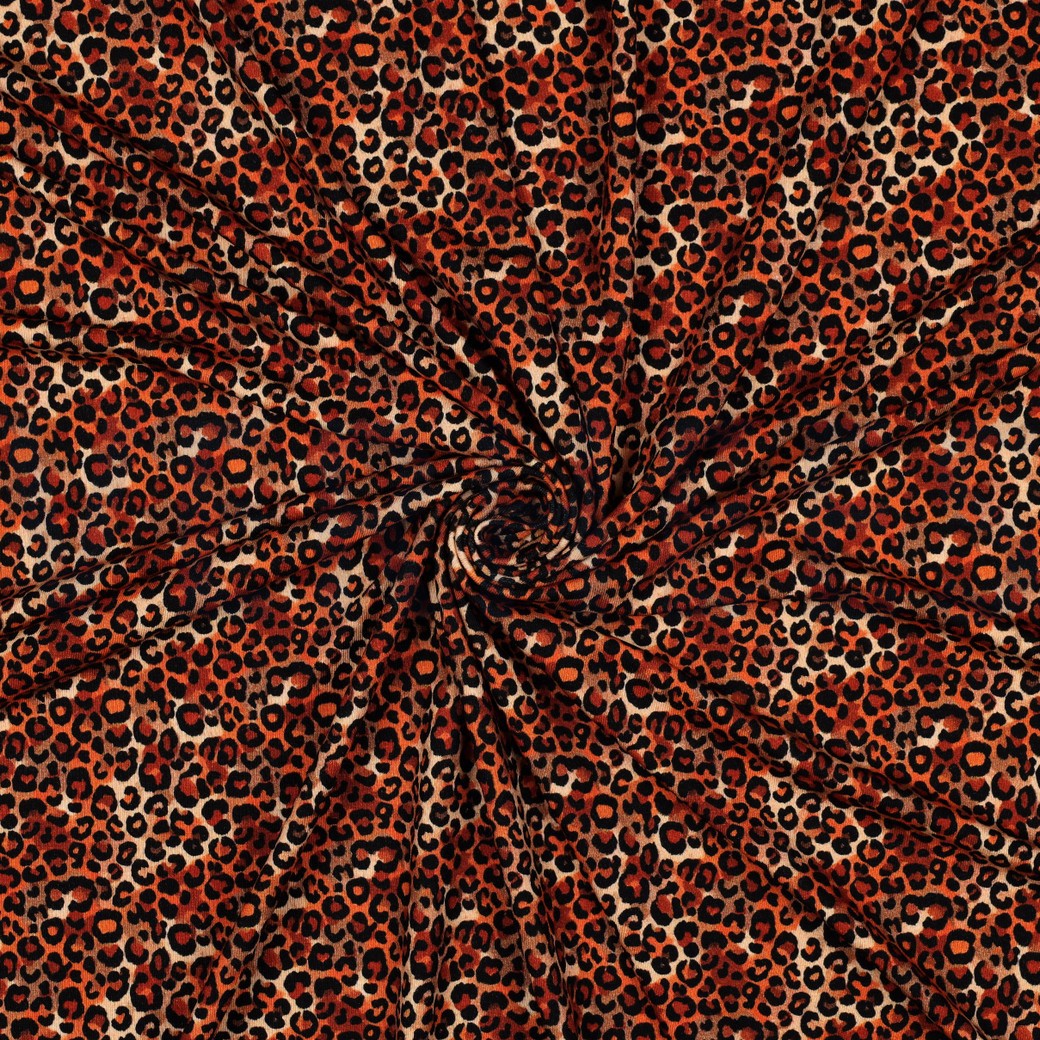 VISCOSE JERSEY DIGITAL ANIMAL SKIN BROWN #7