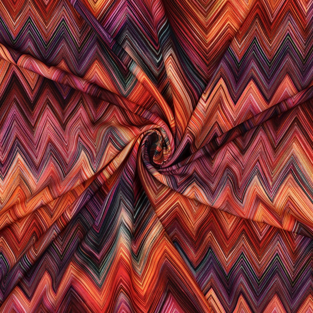 VISCOSE RADIANCE DIGITAL ZIGZAG ORANGE #7