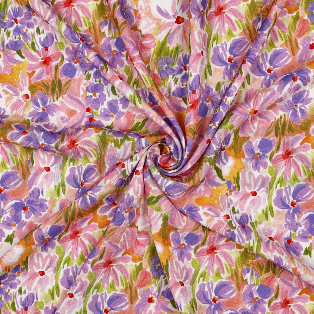 VISKOSE RADIANCE DIGITAL BLUMEN ROSA #7