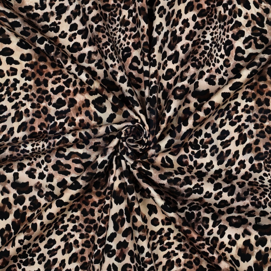 VISCOSE ROSELLA STRETCH DIGITAAL DIERENHUID BEIGE #7